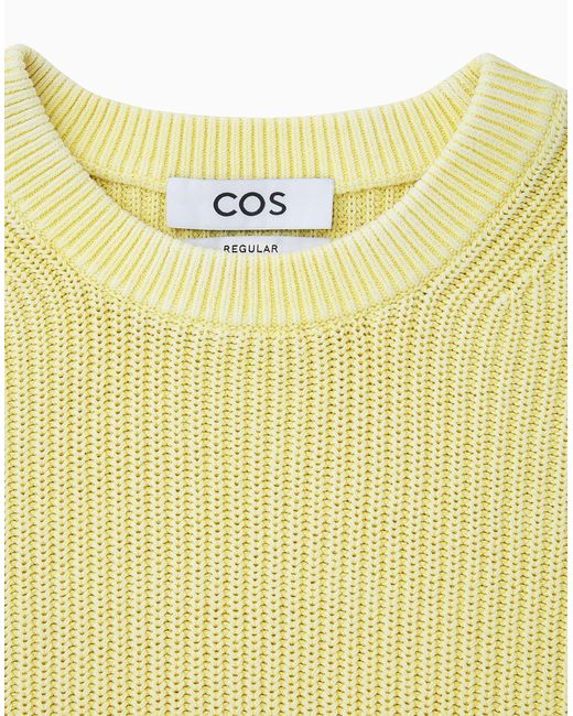 COS Stonewashed-strickpullover in Yellow für Herren