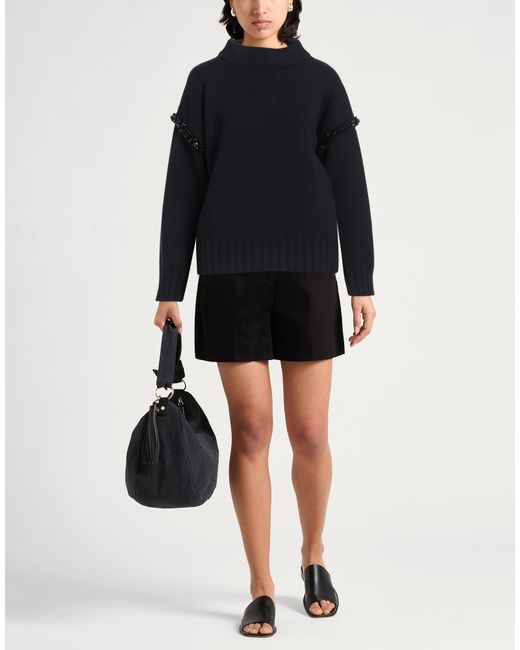 Max Mara Blue Rollkragenpullover