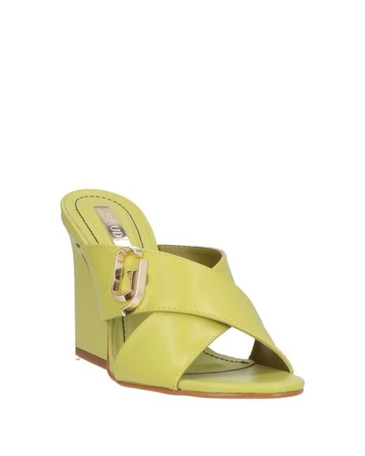 GAUDI Yellow Lime Sandals Leather