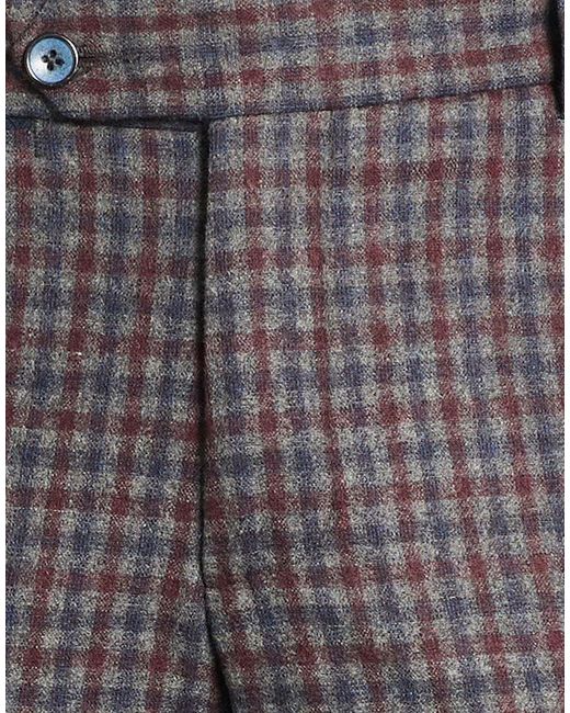 Paoloni Gray Pants Wool, Polyamide for men