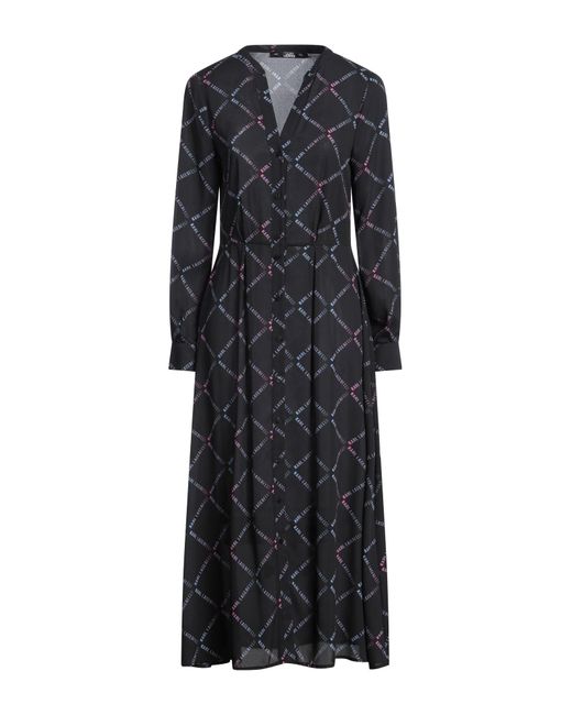 Karl Lagerfeld Black Midi-Kleid