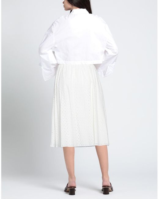 KENZO White Midi Skirt