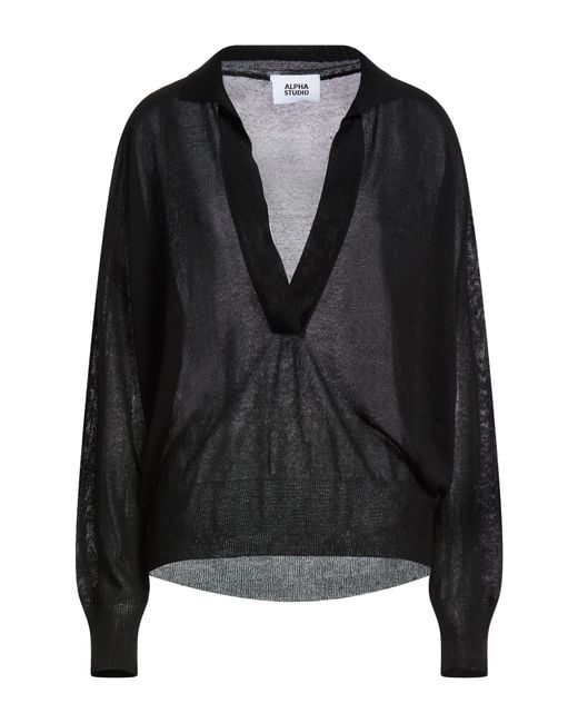 Pullover Alpha Studio en coloris Black