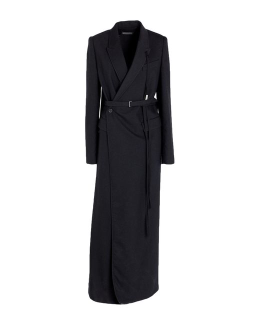 Ann Demeulemeester Black Coat Virgin Wool, Elastane