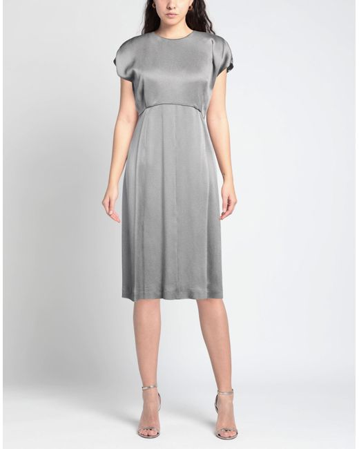 Agnona Gray Midi Dress