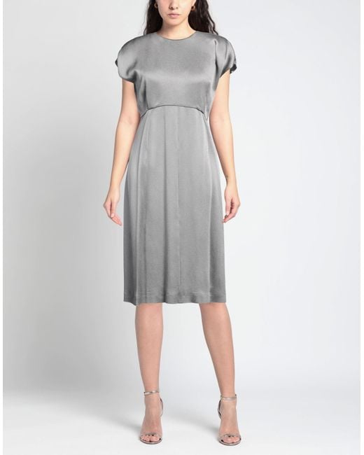 Robe midi Agnona en coloris Gray
