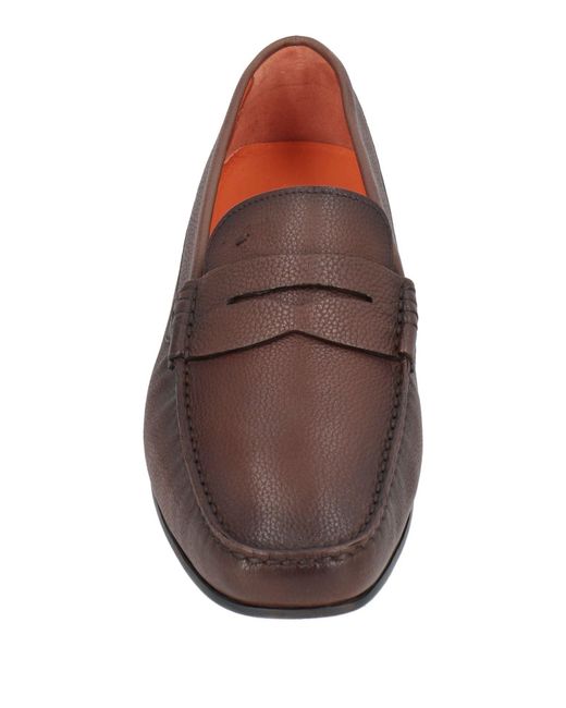Santoni Brown Loafers for men
