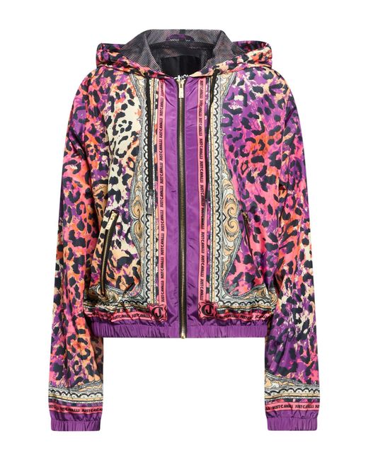 Just Cavalli Red Mauve Jacket Polyester