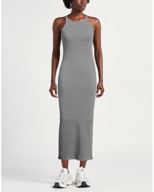 Rag & Bone Gray Maxi Dress Cotton, Polyester, Elastane