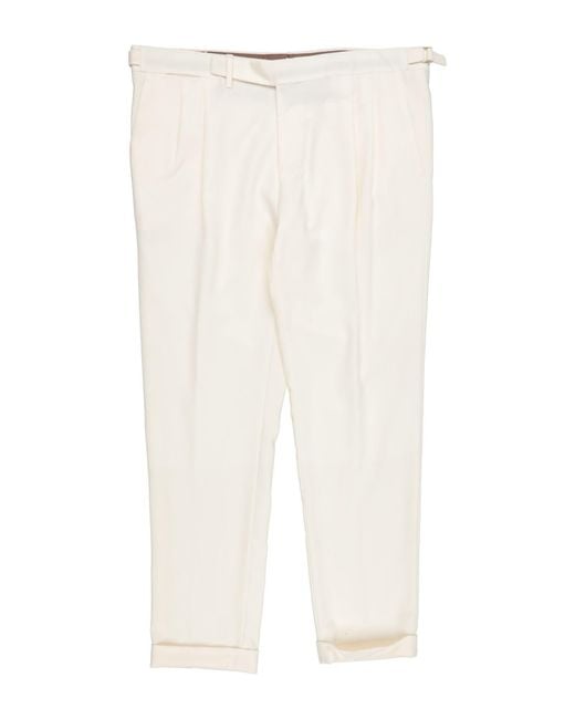 Briglia 1949 White Ivory Pants Virgin Wool, Elastane for men