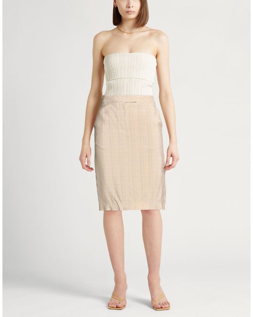 Semicouture Natural Midi Skirt Viscose