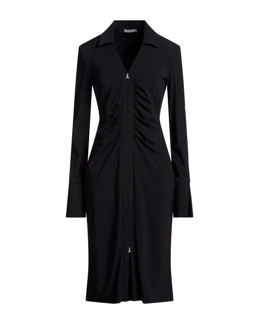 Patrizia Pepe Black Midi Dress Polyamide, Elastane