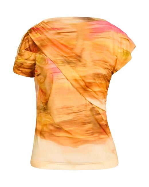 Pinko Orange Top Nylon, Elastane