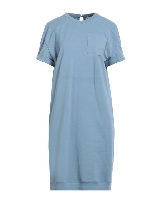 Brunello Cucinelli Blue Mini Dress