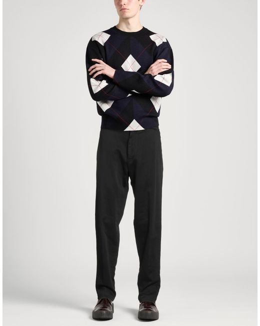 Kiton Black Pants Cotton, Linen, Elastane for men