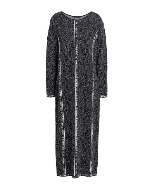 Marina Rinaldi Gray Midi Dress Viscose, Polyamide