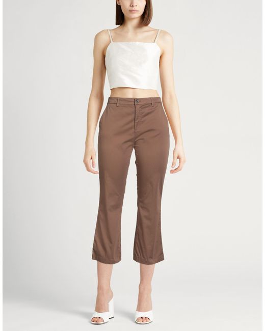 Liu Jo Brown Pants Cotton, Elastane