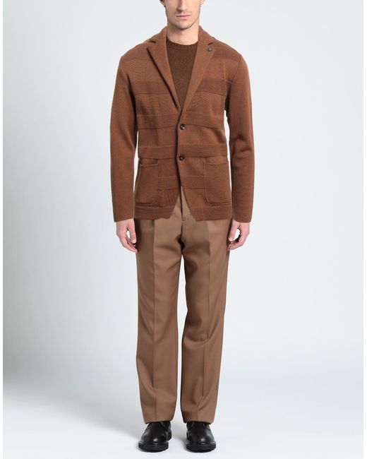 Officina 36 Brown Suit Jacket for men