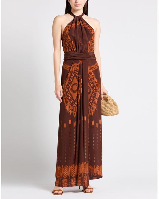 Johanna Ortiz Brown Maxi-Kleid