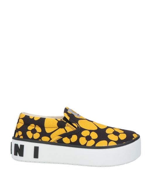 Marni Yellow Sneakers Textile Fibers