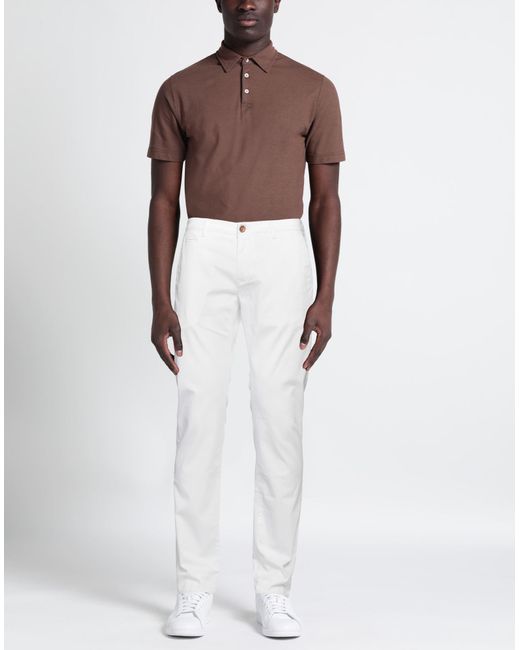 Hand Picked White Trouser for men