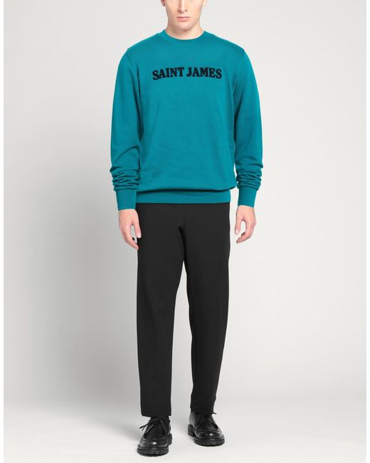 Saint James Blue Sweatshirt Cotton for men