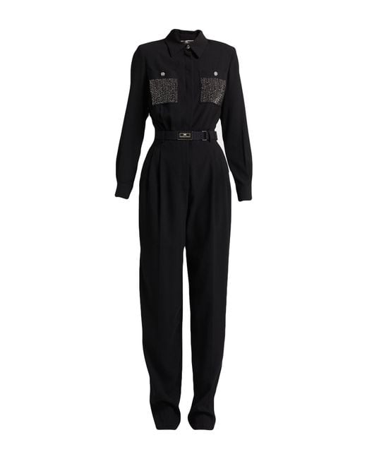 Elisabetta Franchi Black Jumpsuit