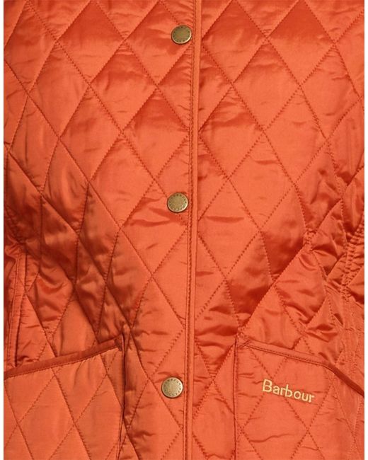 Barbour Orange Puffer Polyamide