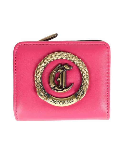 Just Cavalli Pink Wallet Polyester, Polyurethane Resin