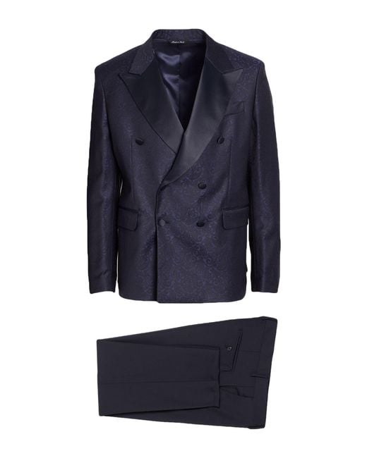 Brian Dales Blue Suit Wool, Elastane for men