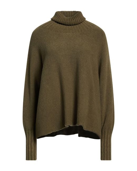 Manila Grace Green Turtleneck Viscose, Polyester, Polyamide