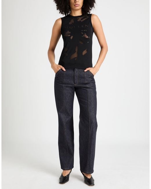 McQueen Black Top Viscose, Polyamide, Elastane