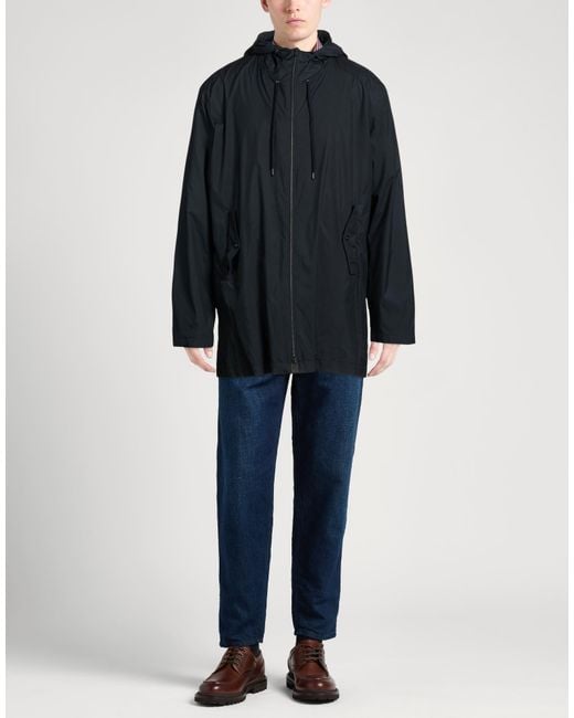 Herno Blue Midnight Overcoat & Trench Coat Polyester for men