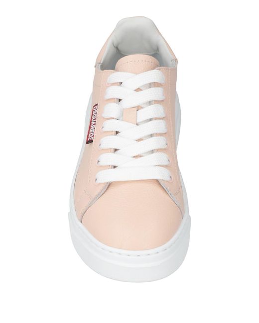 DSquared² Pink Sneakers Leather