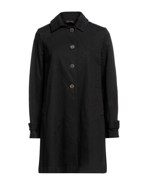 Scaglione Black Overcoat & Trench Coat