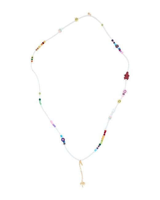 Palm Angels White Necklace Plastic, Brass, Fiberglass