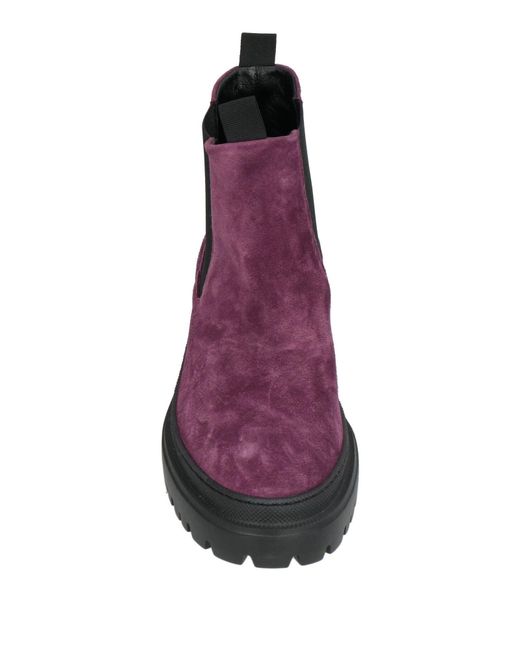 Pollini Purple Ankle Boots