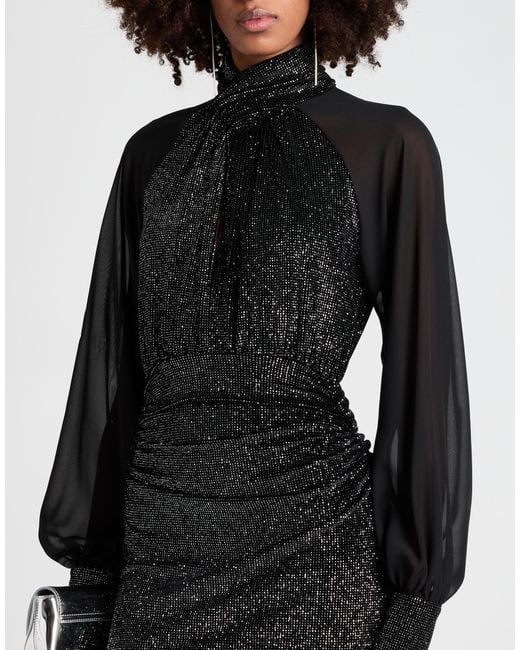 Jijil Black Mini Dress Polyester, Elastane