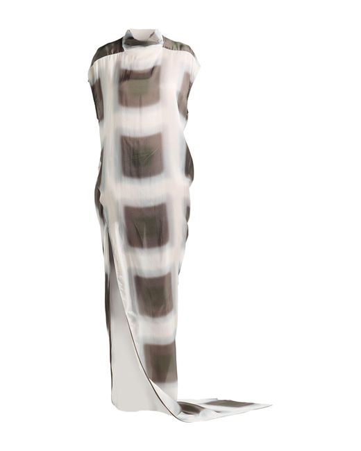 Rick Owens White Maxi-Kleid