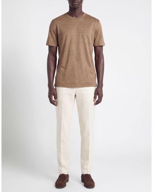 Fedeli Brown T-Shirt for men