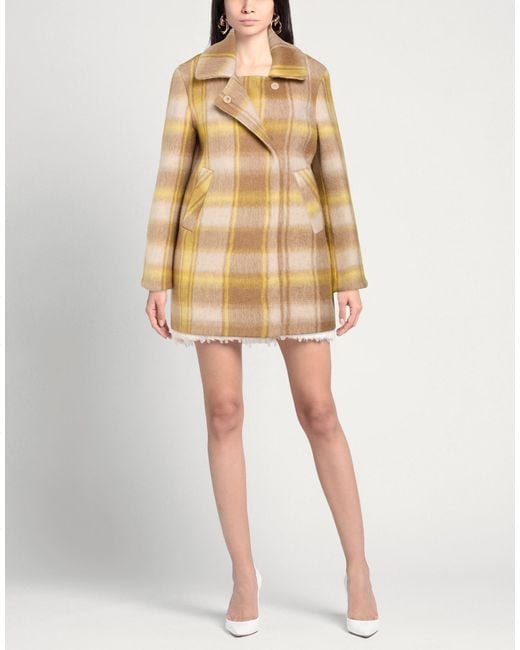 Ava Adore Metallic Coat Polyester, Polyacrylic, Virgin Wool