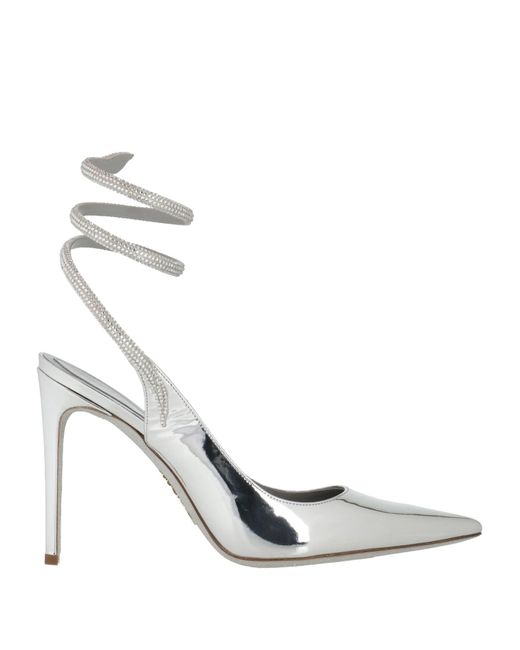Rene Caovilla Metallic Pumps Leather, Textile Fibers