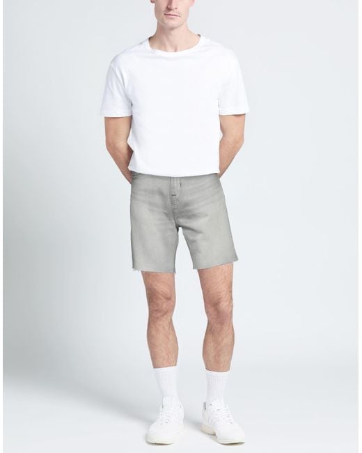 7 For All Mankind Gray Denim Shorts for men