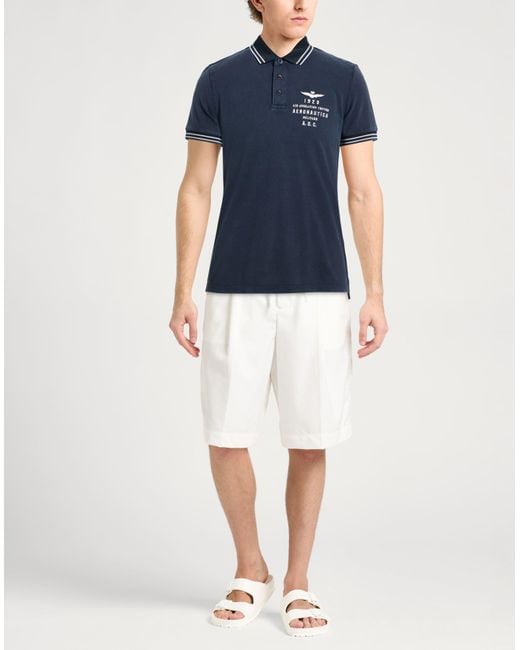 Aeronautica Militare Blue Polo Shirt for men