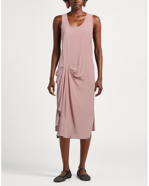 8pm Pink Midi Dress Acetate, Silk