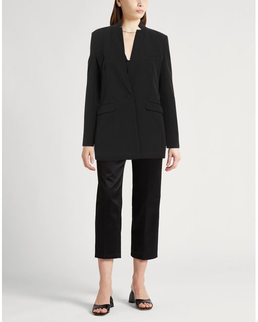 Liu Jo Black Blazer Polyester, Elastane