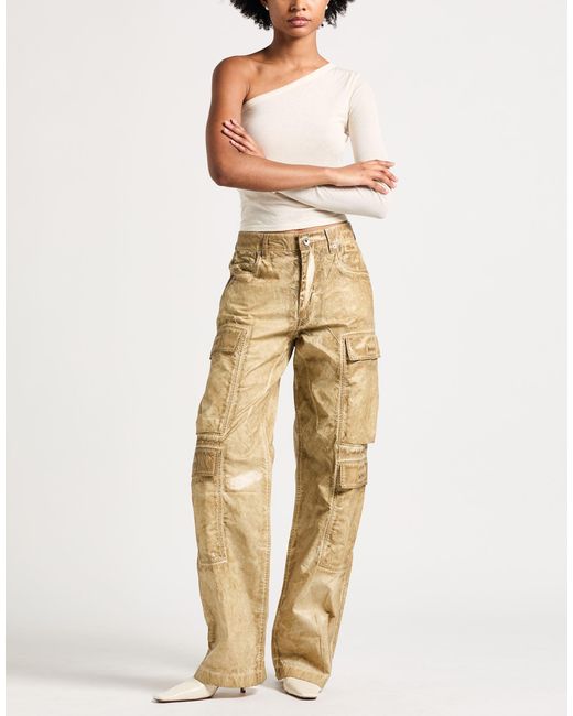 Rick Owens Natural Pants Cotton