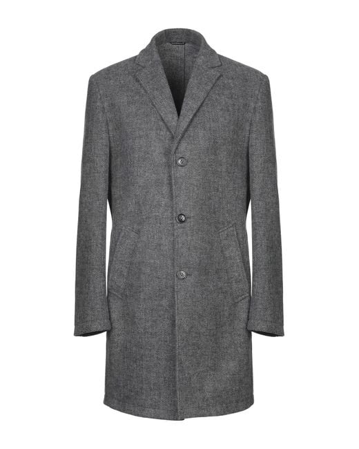 Daniele Alessandrini Gray Coat Polyester for men