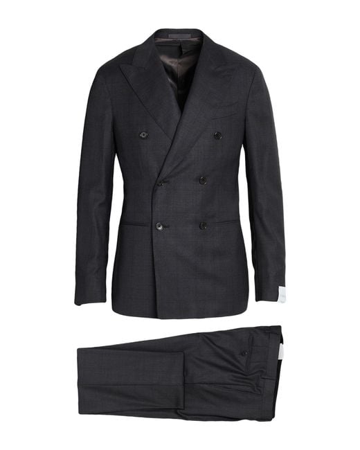 Caruso Blue Suit Wool for men