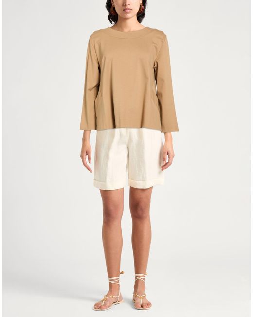 MEIMEIJ Natural Camel Sweatshirt Viscose, Polyamide, Elastane